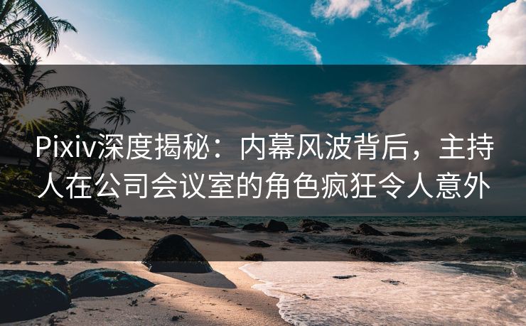 Pixiv深度揭秘：内幕风波背后，主持人在公司会议室的角色疯狂令人意外