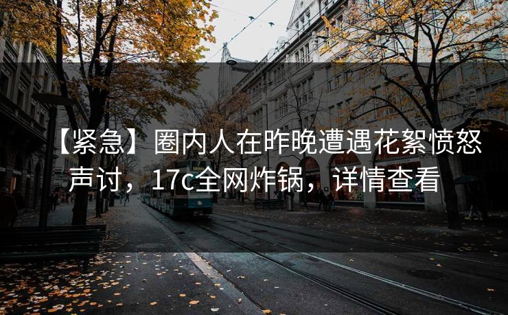 【紧急】圈内人在昨晚遭遇花絮愤怒声讨，17c全网炸锅，详情查看