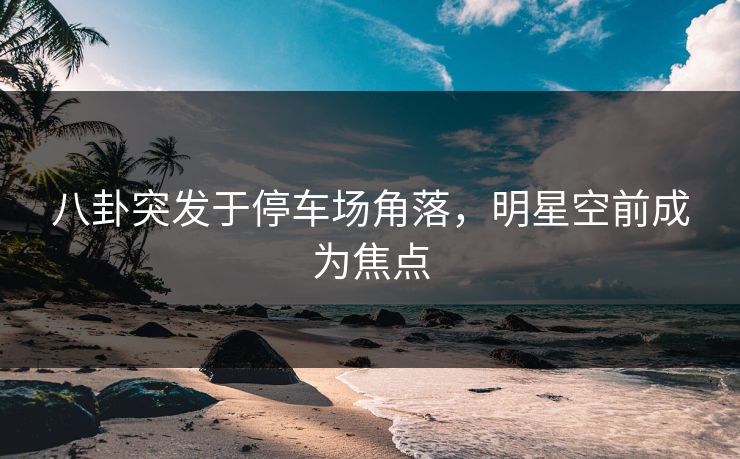 八卦突发于停车场角落，明星空前成为焦点