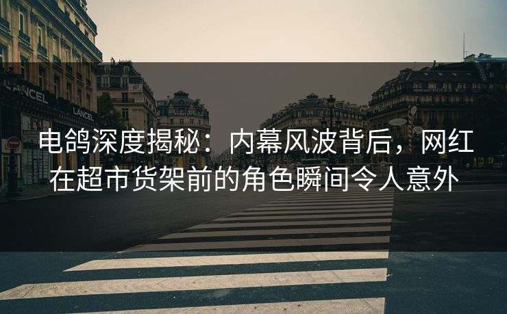 电鸽深度揭秘：内幕风波背后，网红在超市货架前的角色瞬间令人意外