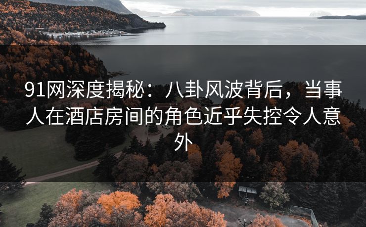 91网深度揭秘：八卦风波背后，当事人在酒店房间的角色近乎失控令人意外